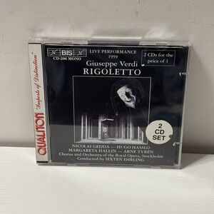 Giuseppe Verdi Live Rigoletto Mono vinyl 2 LP Gedda Hasslo Sixten Ehrling